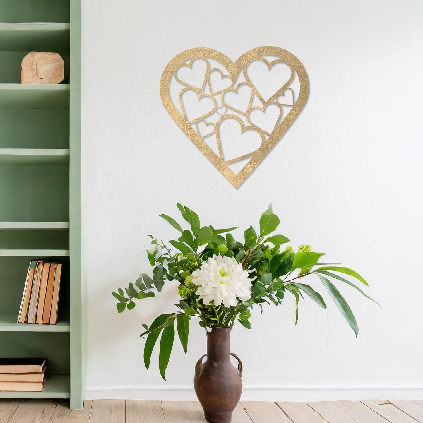 Wooden Love Heart Wall Art Modern Home Decoration Living Room Wall Hanging