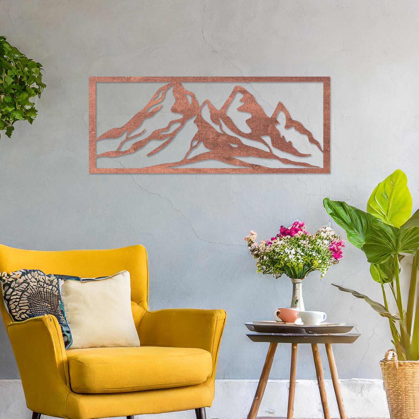 Wooden Mountains Wall Art Hanging Modern Home Contemporary Art