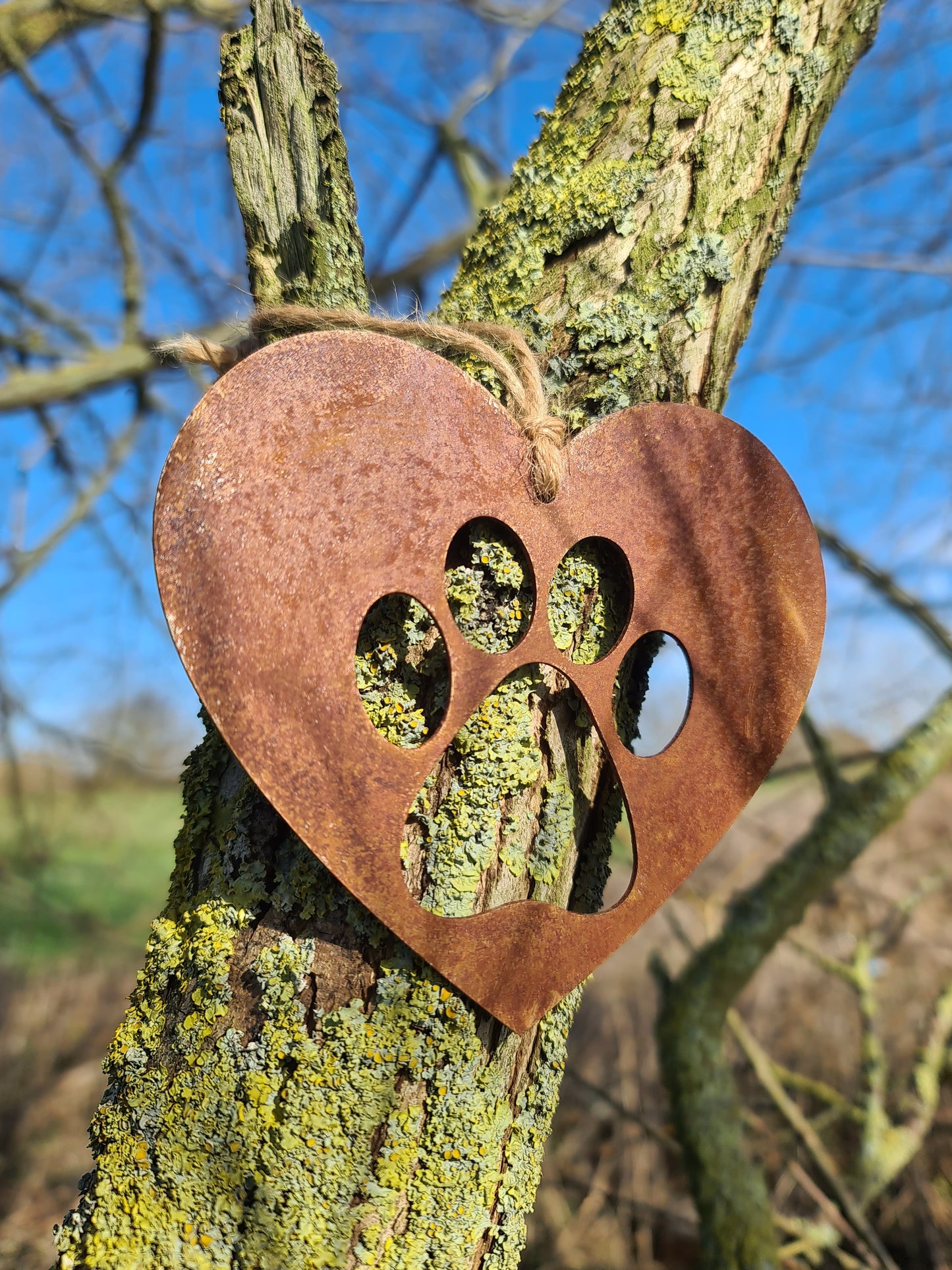 Dog Pet Memorial Rustic Hanging Love Heart Plaque Puppy Ornament