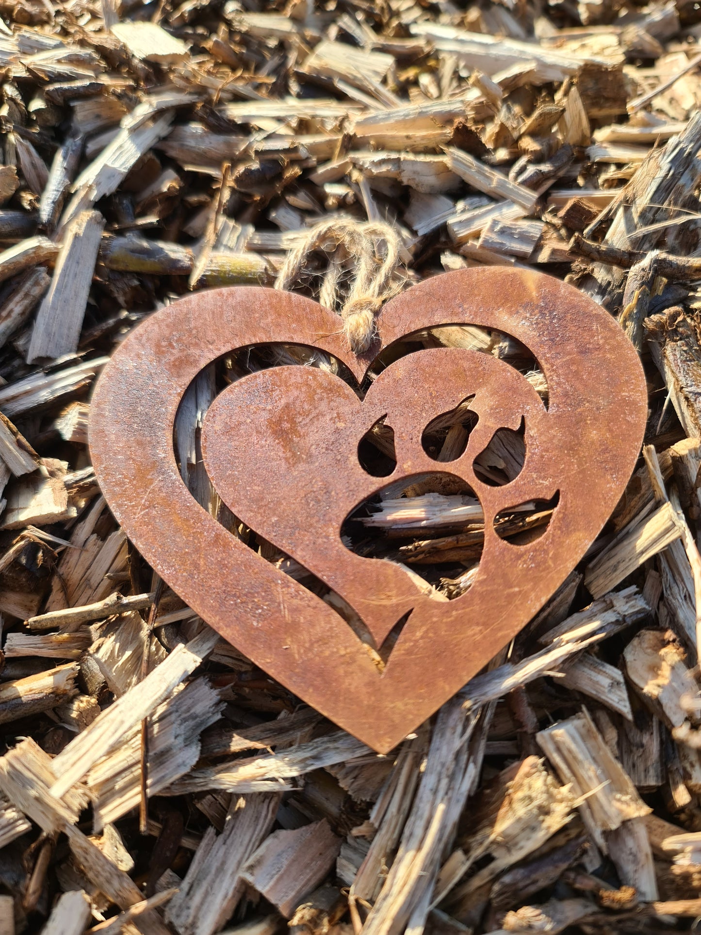 Cat Pet Memorial Rustic Hanging| Love Heart Plaque