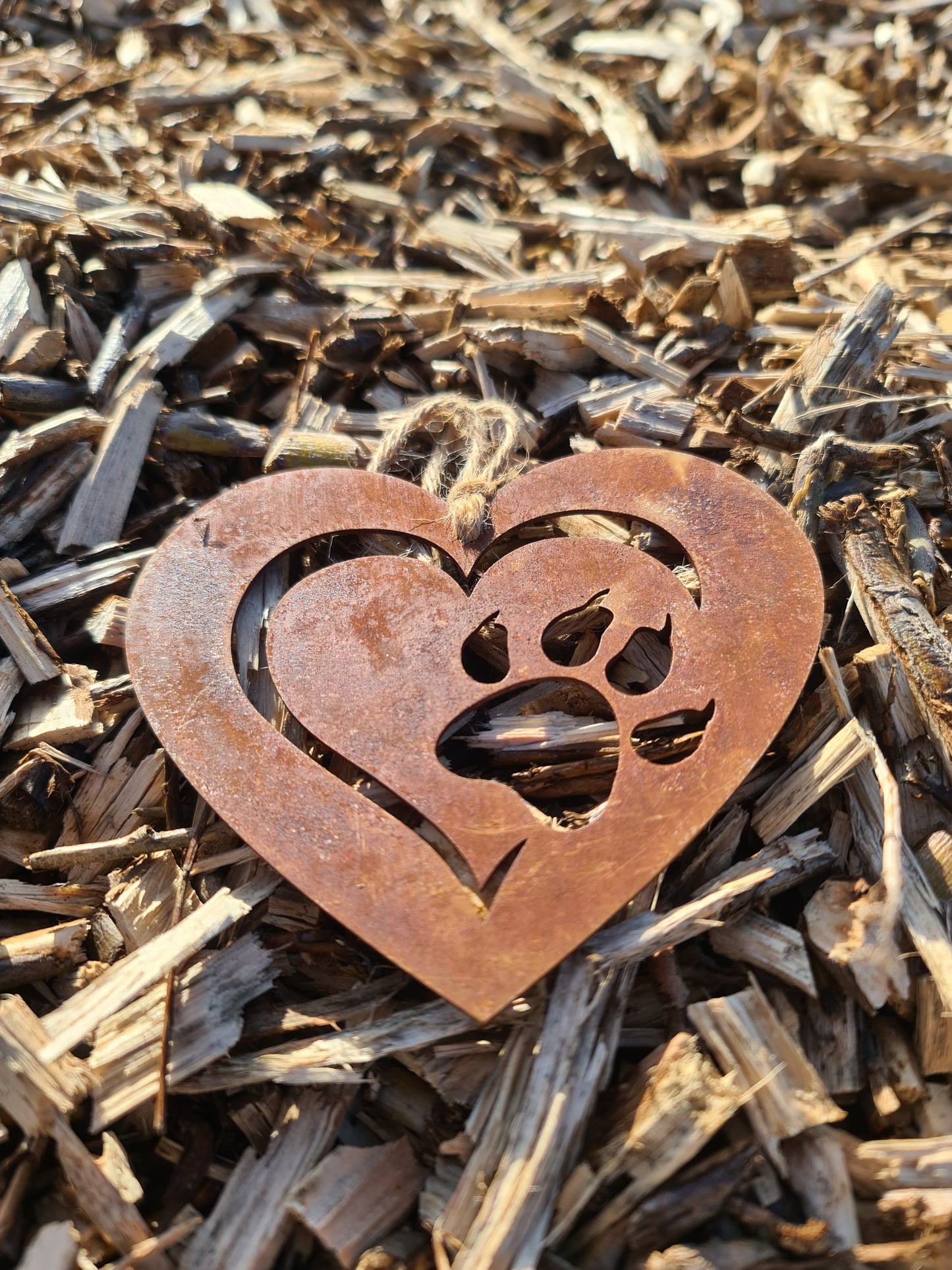 Cat Pet Memorial Rustic Hanging| Love Heart Plaque