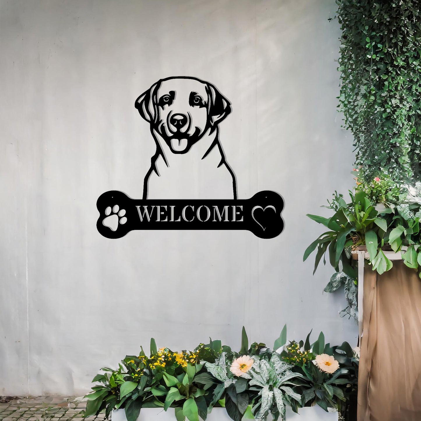 Labrador Retriever Welcome Metal Sign - Perfect Gift for Dog