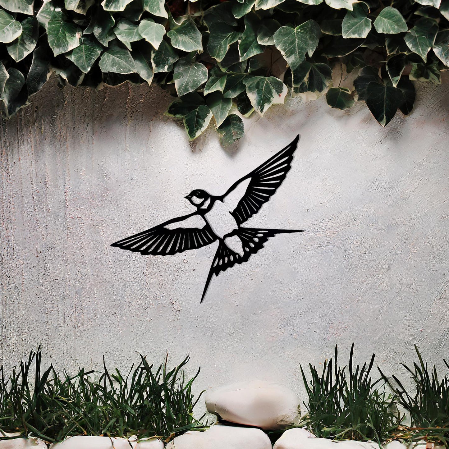 Flying Bird Metal Garden Wall Art - Elegant Outdoor and Indoor Decor Gift