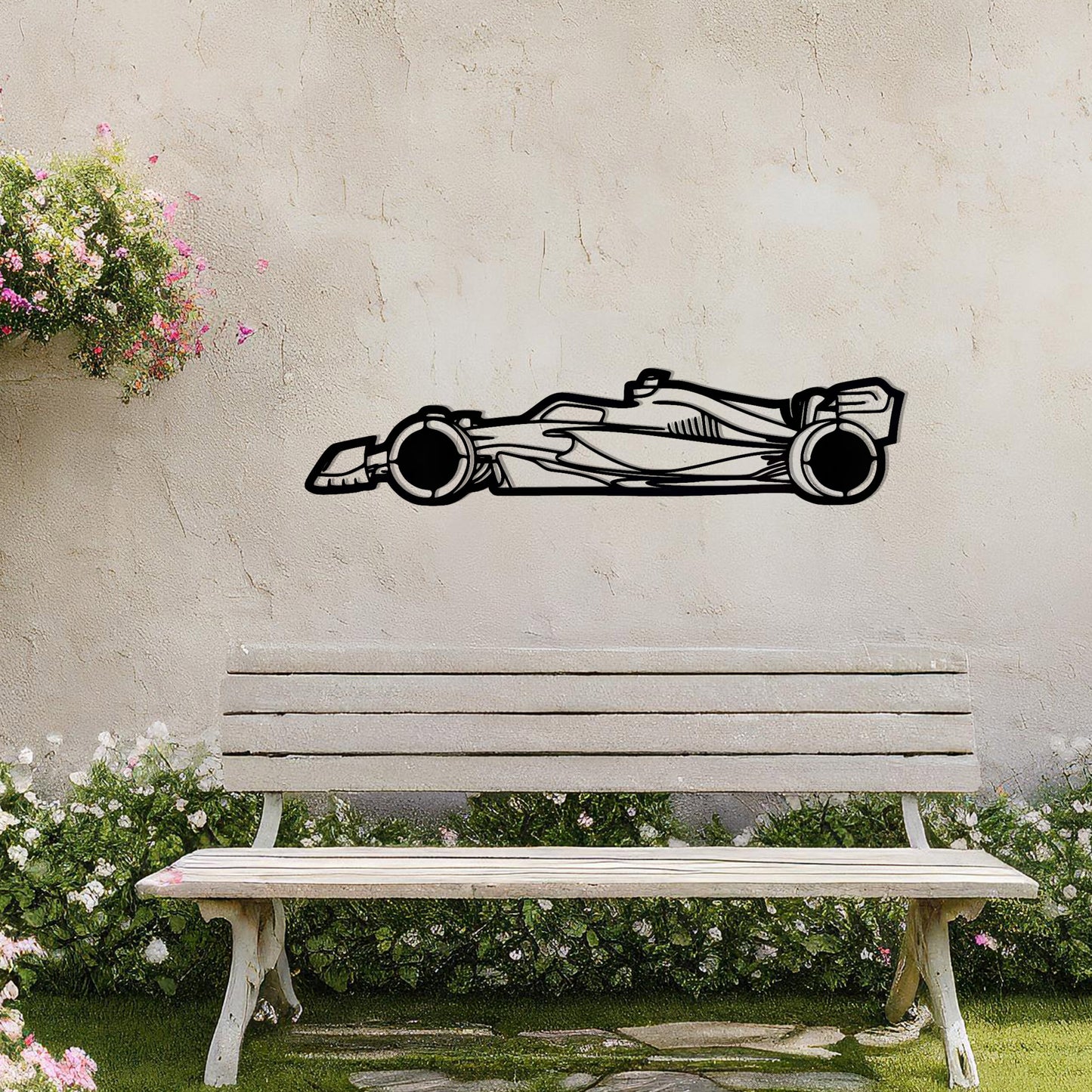 Formula Race Car Metal Wall Art - Dynamic Decor Gift for Motorsport Fan