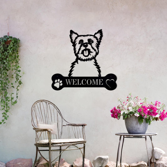 Yorkshire Terrier Metal Sign - Dog Welcome Wall Art Gift