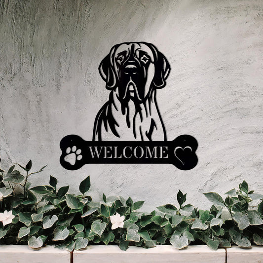 Great Dane Metal Sign - Dog Welcome Wall Art Gift Decor