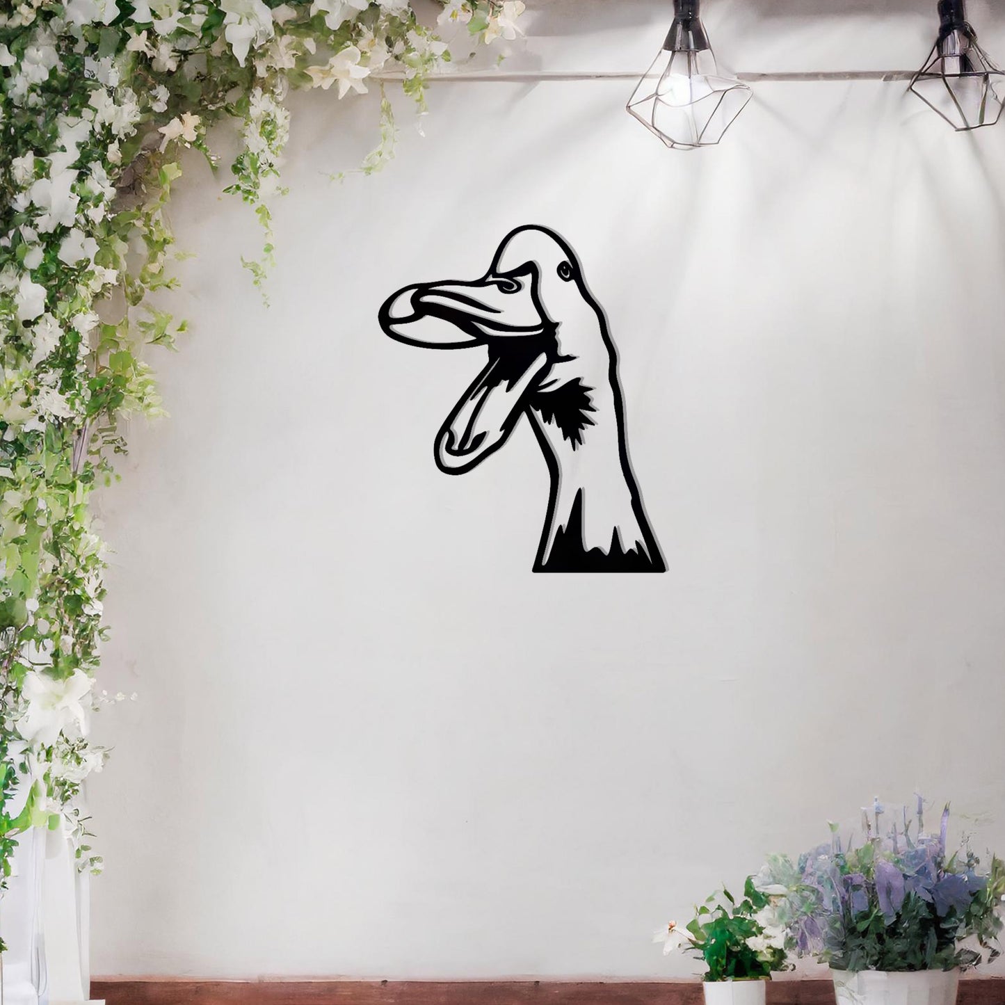 Quirky Duck Metal Wall Art - Fun Garden Decor Gift for Animal Lovers