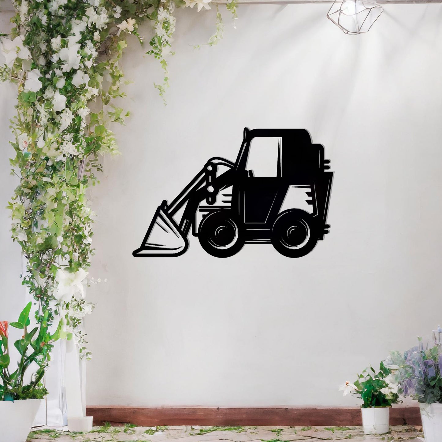 Construction Digger Metal Wall Art - Perfect Gift for Kids' Room and Garden