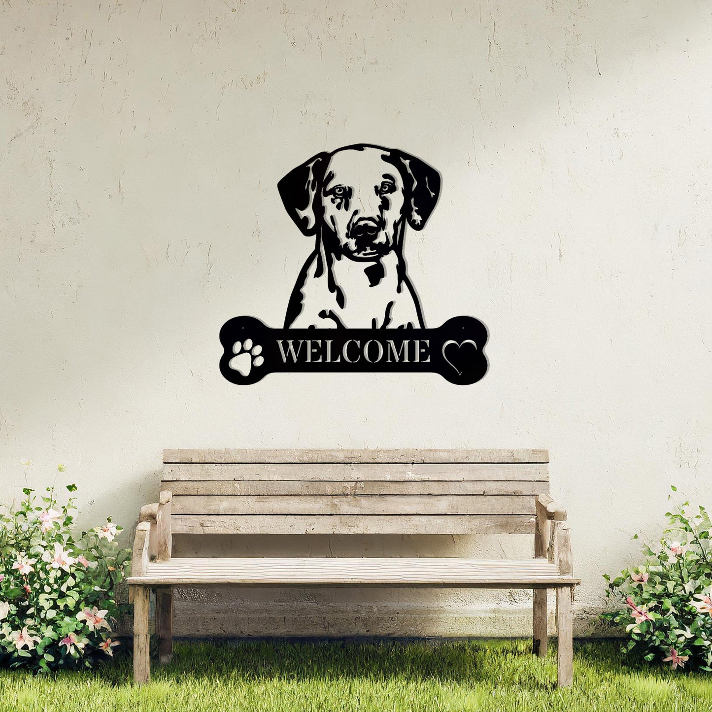 Dalmatian Metal Wall Sign - Dog Welcome Wall Art Gift Decor