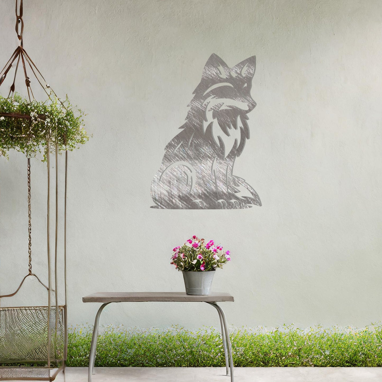 Sitting Fox Metal Wall Art - Perfect Gift for Animal Lovers and Home Decor