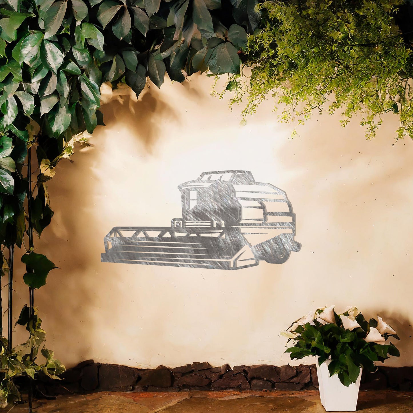 Combine Harvester Metal Wall Art - Agricultural Decor Gift for Farmer