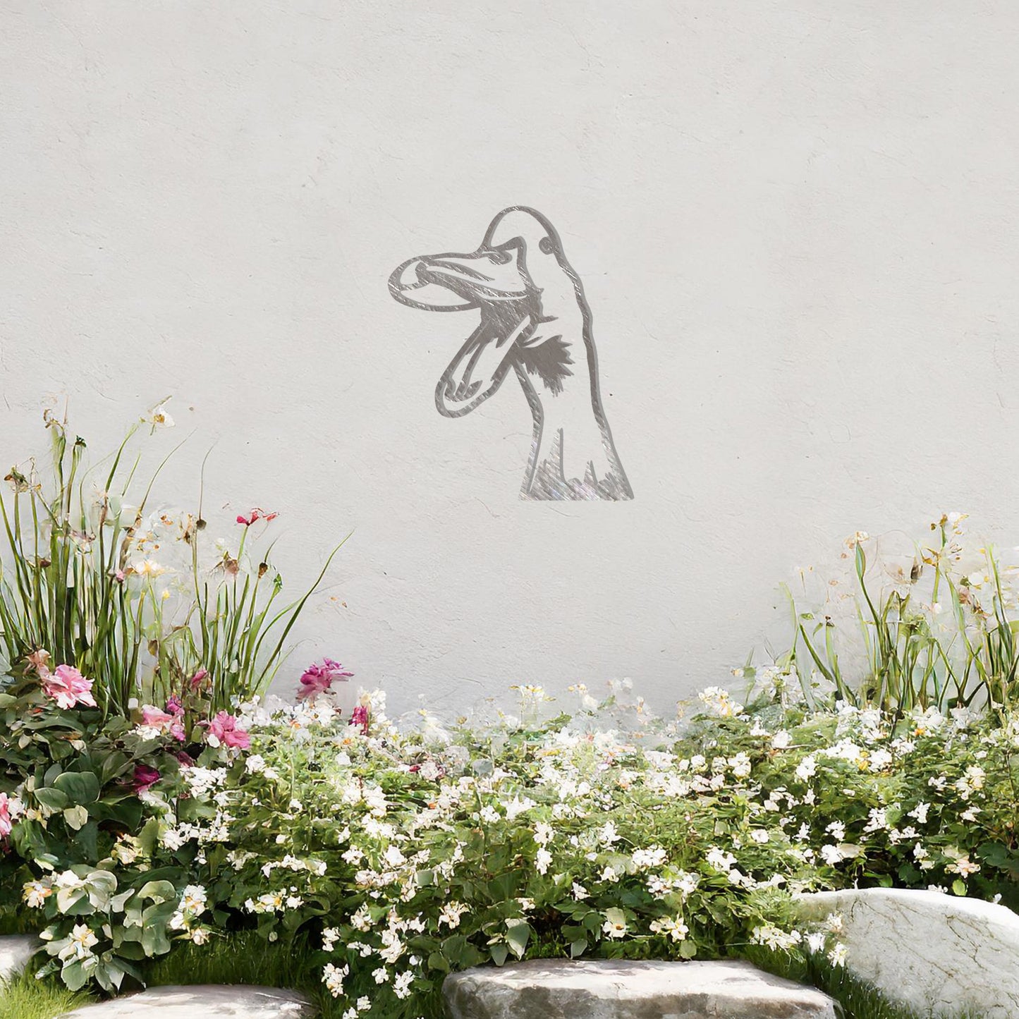 Quirky Duck Metal Wall Art - Fun Garden Decor Gift for Animal Lovers