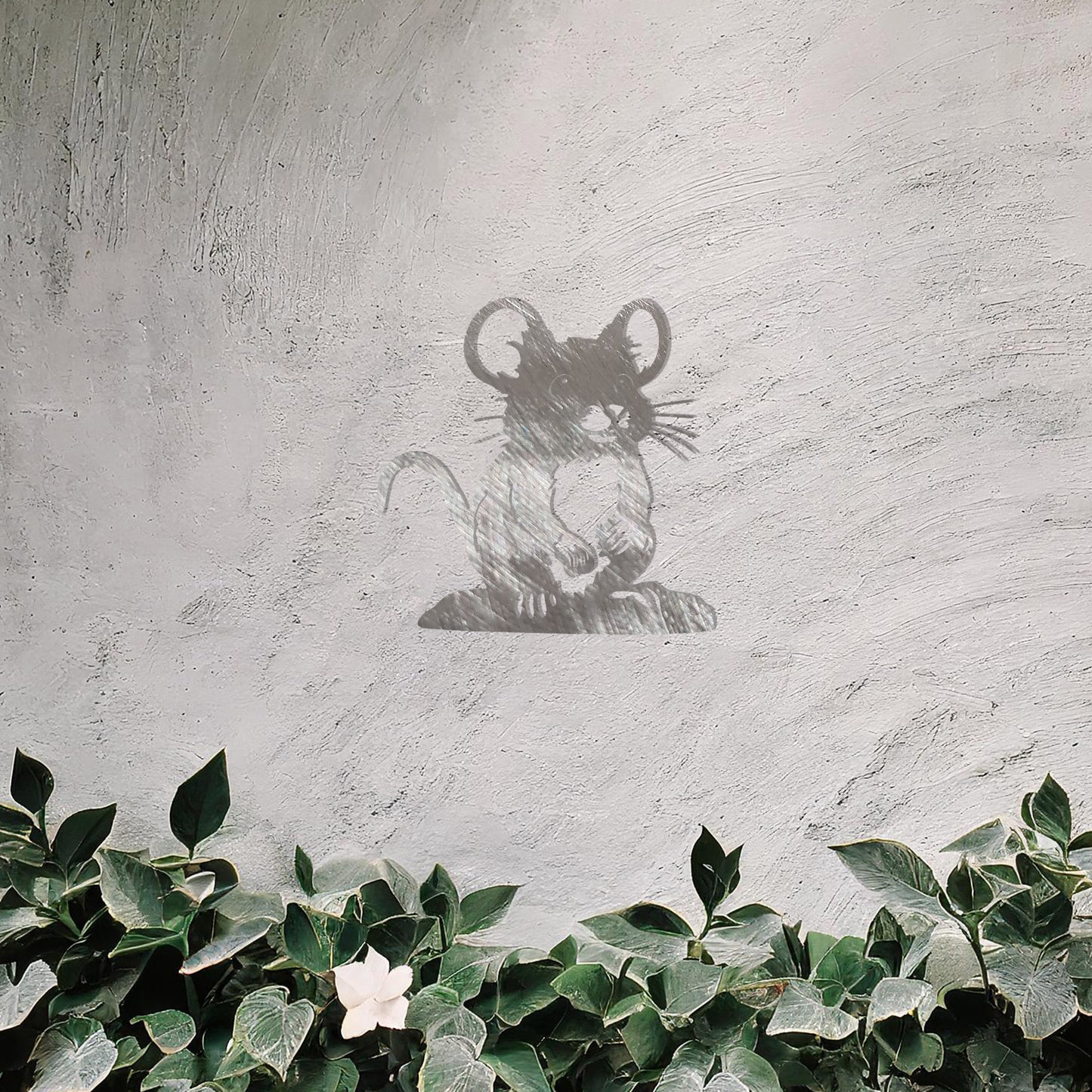 Adorable Mouse Metal Wall Art - Whimsical Garden Decor Gift for Mom