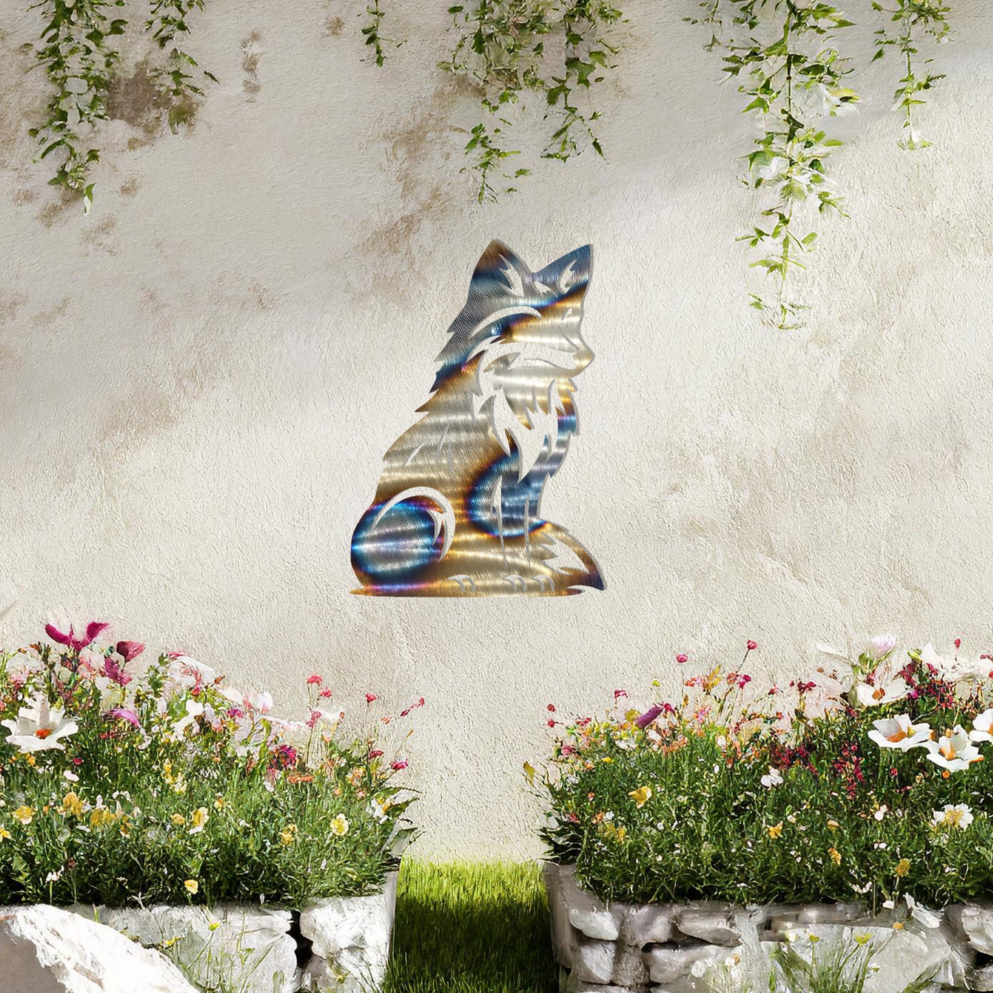 Sitting Fox Metal Wall Art - Perfect Gift for Animal Lovers and Home Decor