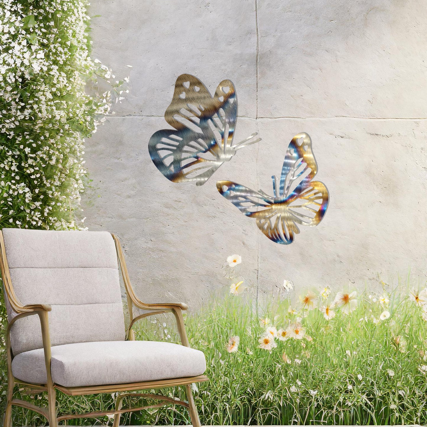 Elegant Metal Butterfly Wall Art - Perfect Outdoor Garden Gift and Decor