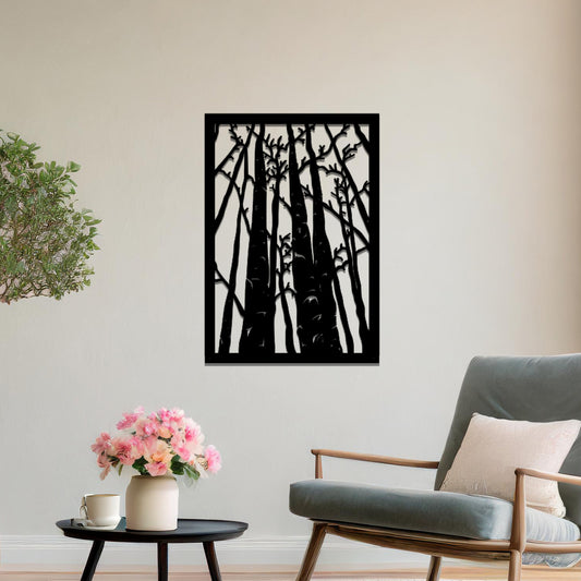 Metal Forest Wall Art Hanging Modern Home Decoration Living Room Wall Decor