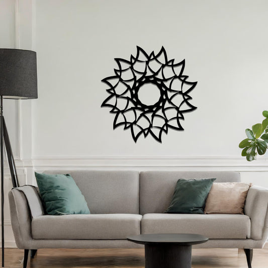 Metal Sunflower Wall Art Design Mandala Pano Steel Home Room Decoration