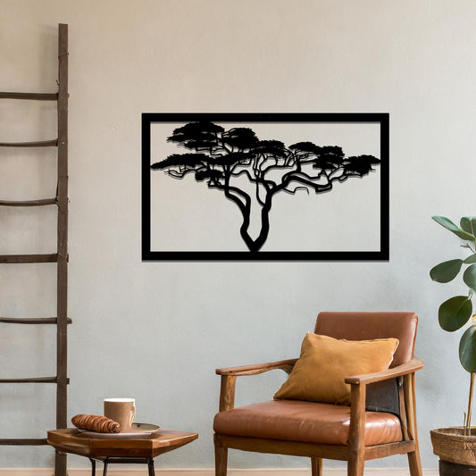 Metal African Tree Wall Art Contemporary Bedroom Hanging Bedroom Wall Art