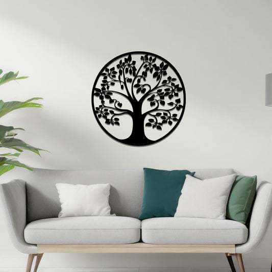 Metal Tree of Life Round Hanging Modern Wall art Home Room Decor Gift