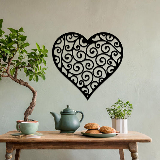 Metal Heart Wall Art Hanging Modern Home Decoration Living Room Wall Hanging