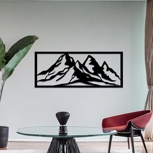 Metal Mountains Wall Art Hanging Modern Home Contemporary Living Room Art