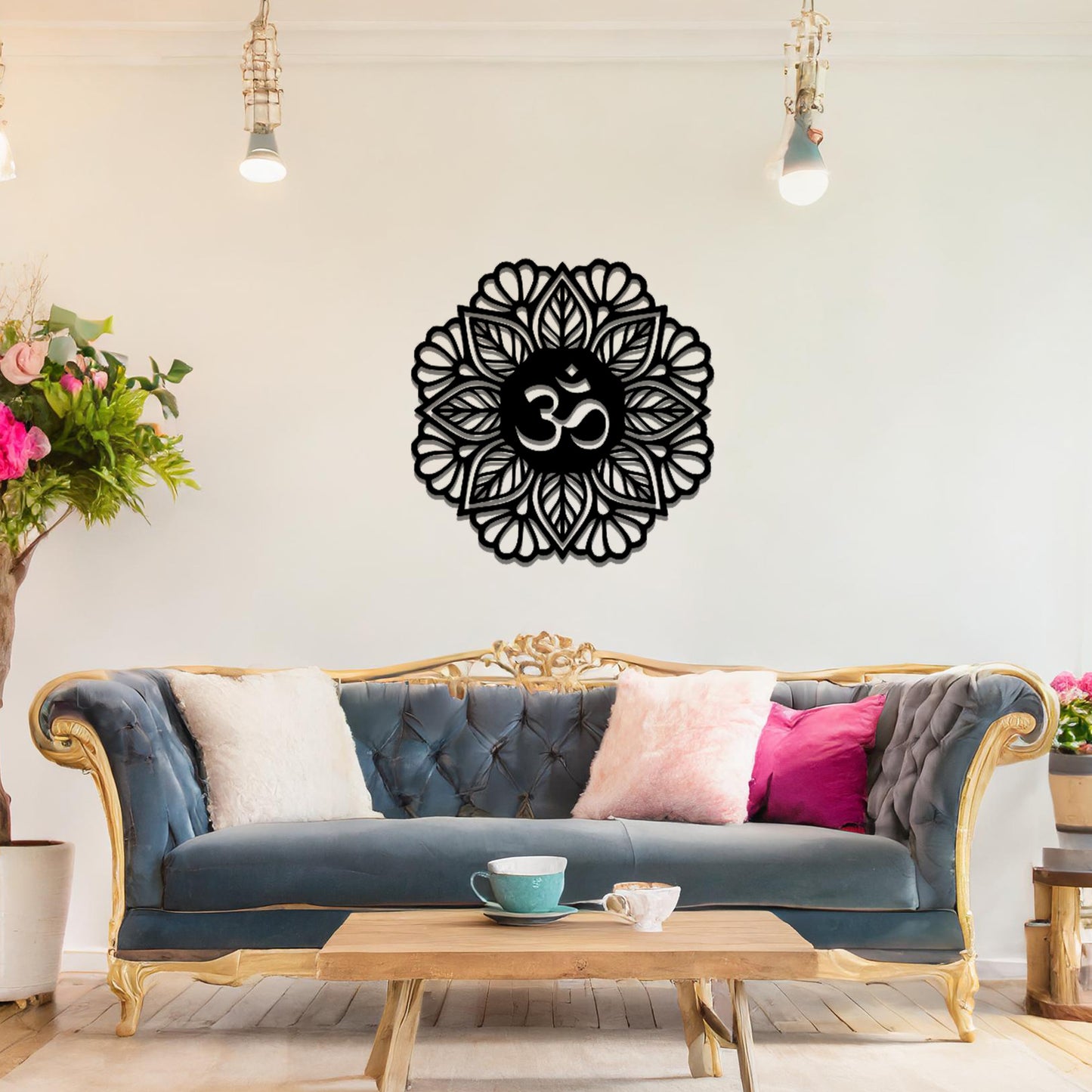 Metal Mandala Wall Art Hanging Contemporary Home Decoration Living Room Art