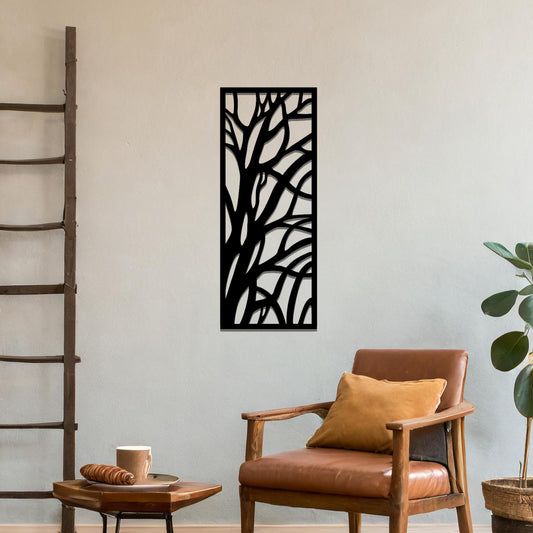 Tree Branches Metal Laser Cut Panel, Nature Wall Art Decor, Modern Wall Art