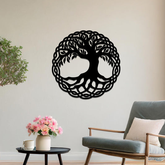 Metal Tree of Life Hanging Wall Art Decor Contemporary Art Design