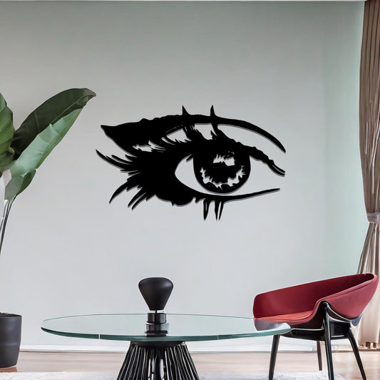 Elegant Womens Eye Metal Wall Art - Captivating Modern Design