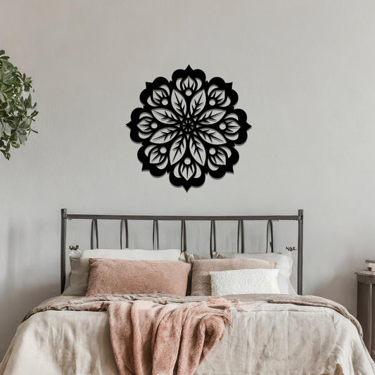 Beautiful Carved Metal Mandala Flower Modern Art Home Decor