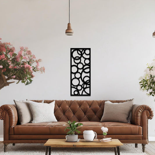 Captivating Circular Geometric Metal Wall Art Panel for Modern Room Or Office