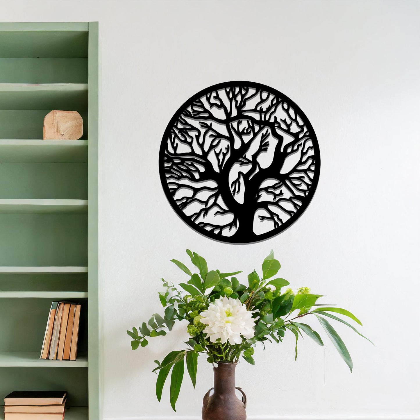 Metal Round Tree Wall Art Hanging Modern Home Decoration Rustic Wall Art