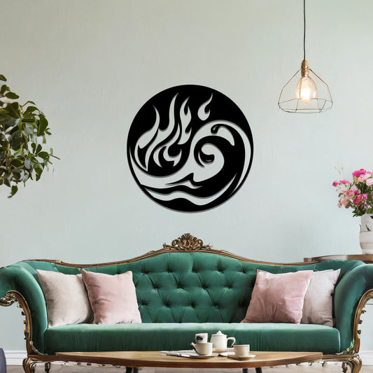 Metal Yin Yang Wall Art Hanging Living Room Decoration Home Interior Design