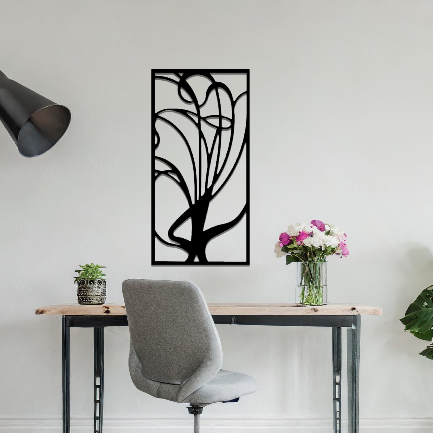 Abstract Modern Tree Hanging Modern Contemporary Metal Wall Art