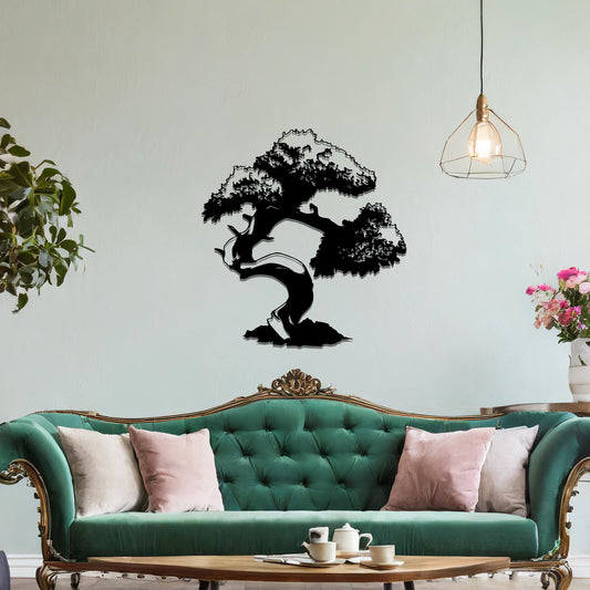 Metal Bonsai Tree Wall Art Contemporary Home Decoration Living Room Wall Art