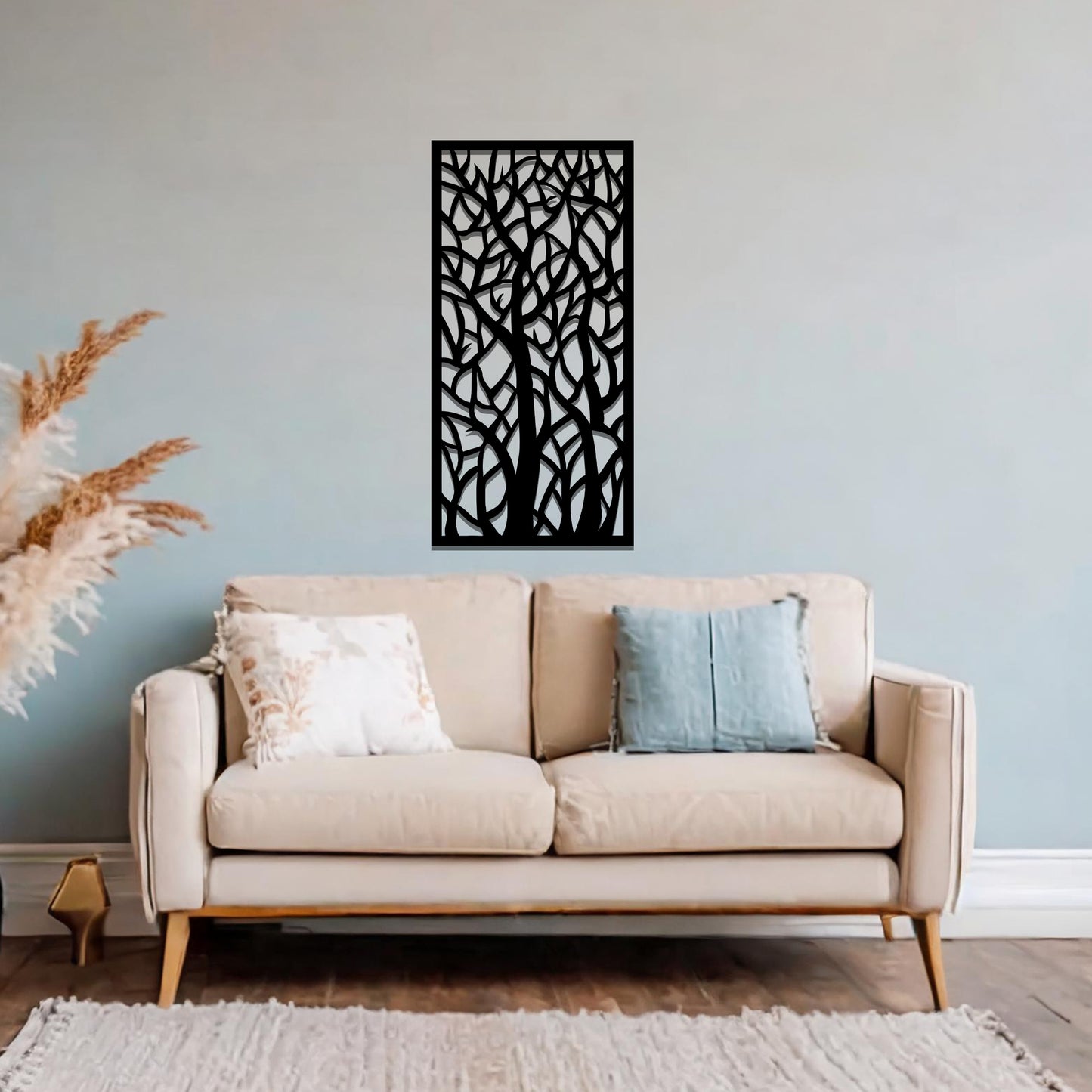 Metal Abstract Tree Wall Art Hanging Living Room Wall Decor Modern Home Art