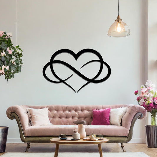 Amazing Infinity Heart Love Metal Wall Art, Interior Design Home Decor