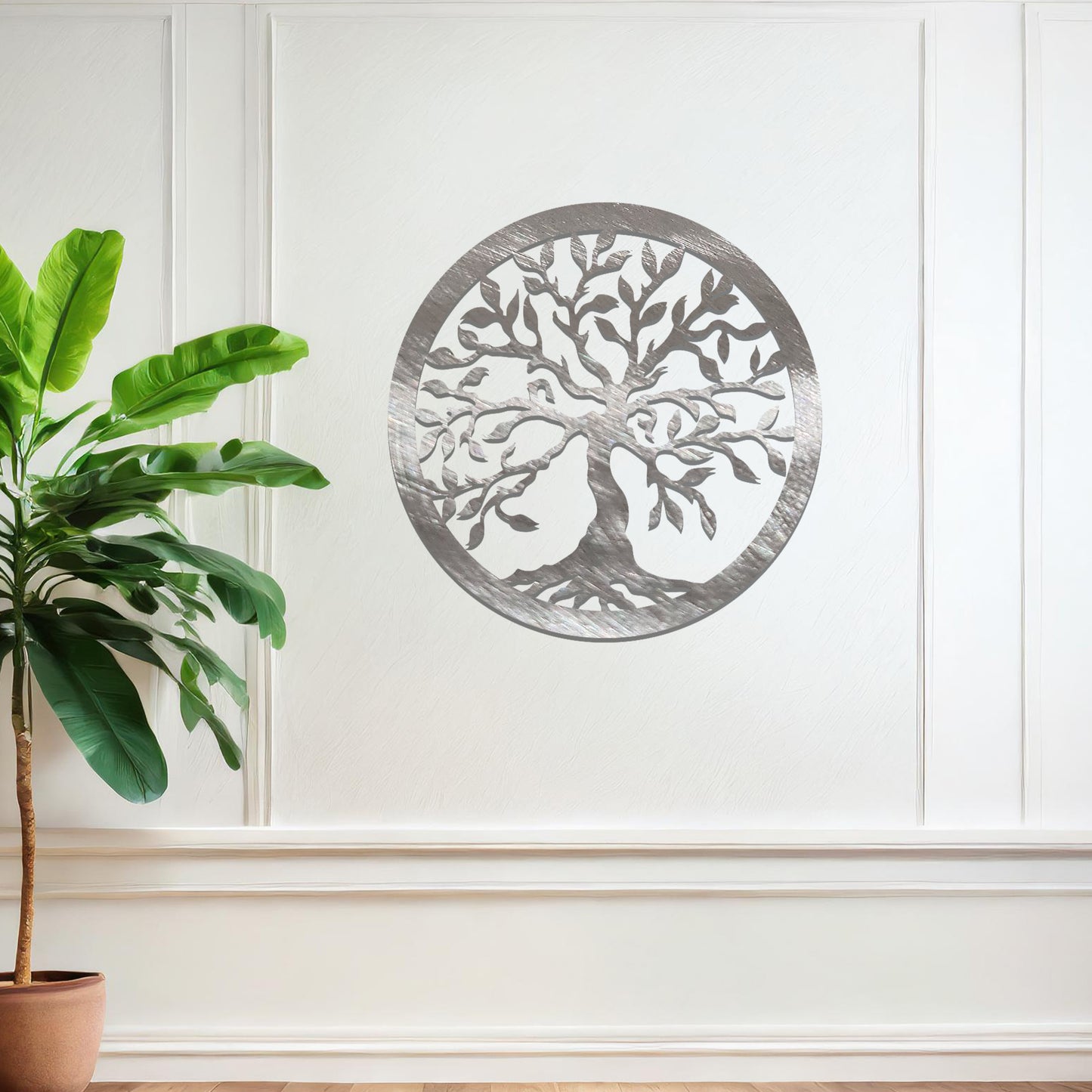 Tree of Life Metal Wall Art Outdoor Round Family Tree Metal Wall Decoration