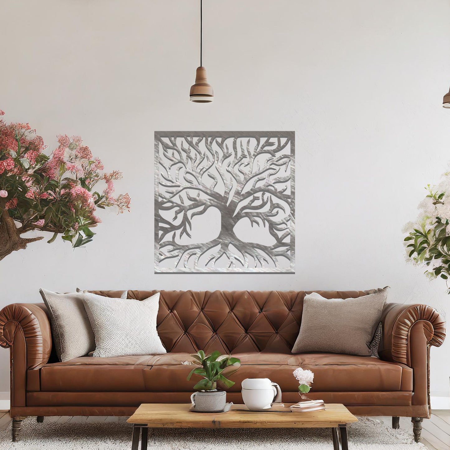 Timeless Tree of Life Metal Hanging Wall Art: Roots of Life Branches Home Decor