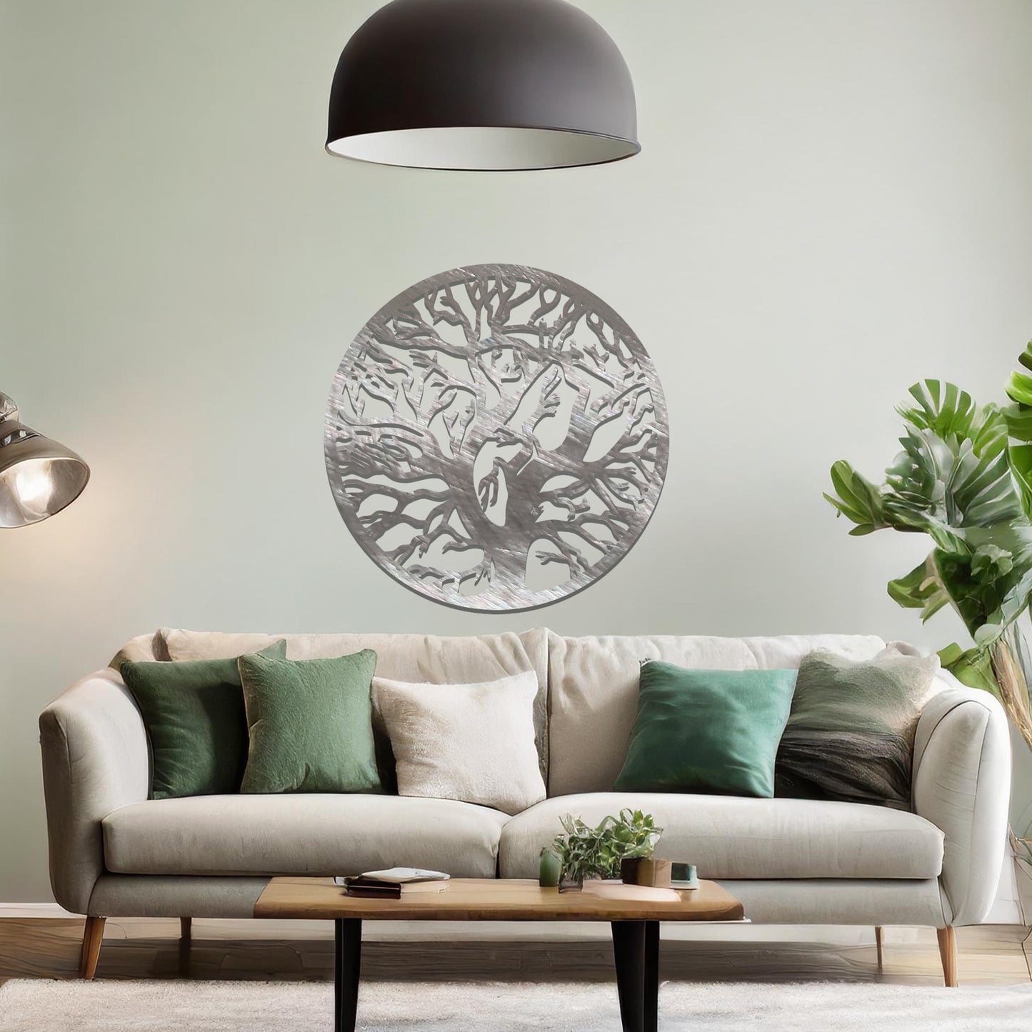 Metal Round Tree Wall Art Hanging Modern Home Decoration Rustic Wall Art