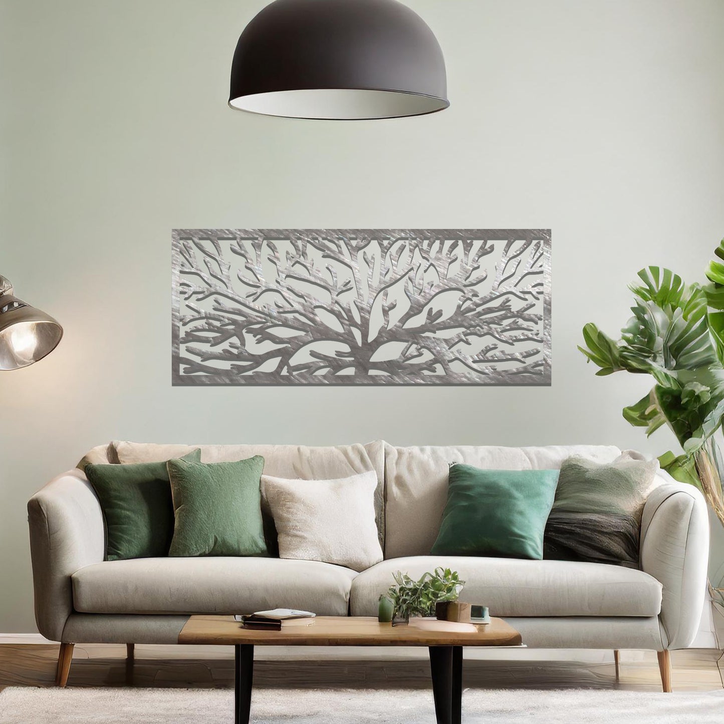 3D Metal Tree Branch Wall Art: Modern Fireplace Hanging Decor Sculpture