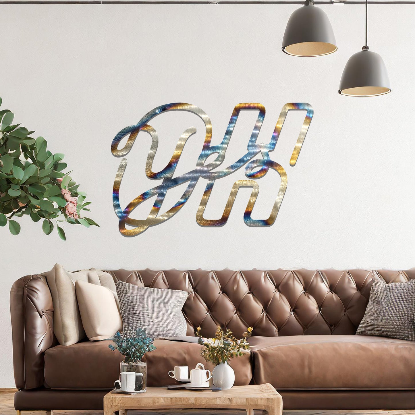 OH YES Metal Hanging Wall Art: Fun Modern Expression for Quirky Decor