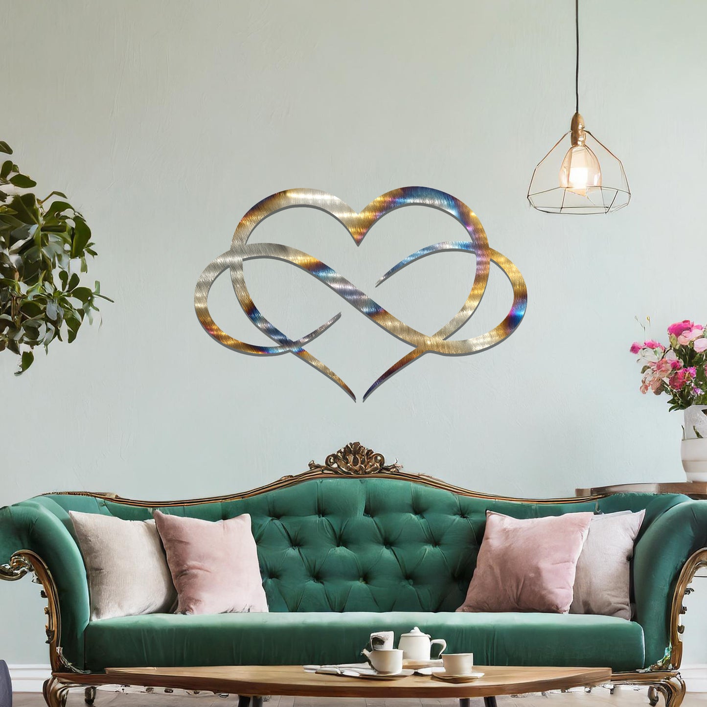 Amazing Infinity Heart Love Metal Wall Art, Interior Design Home Decor