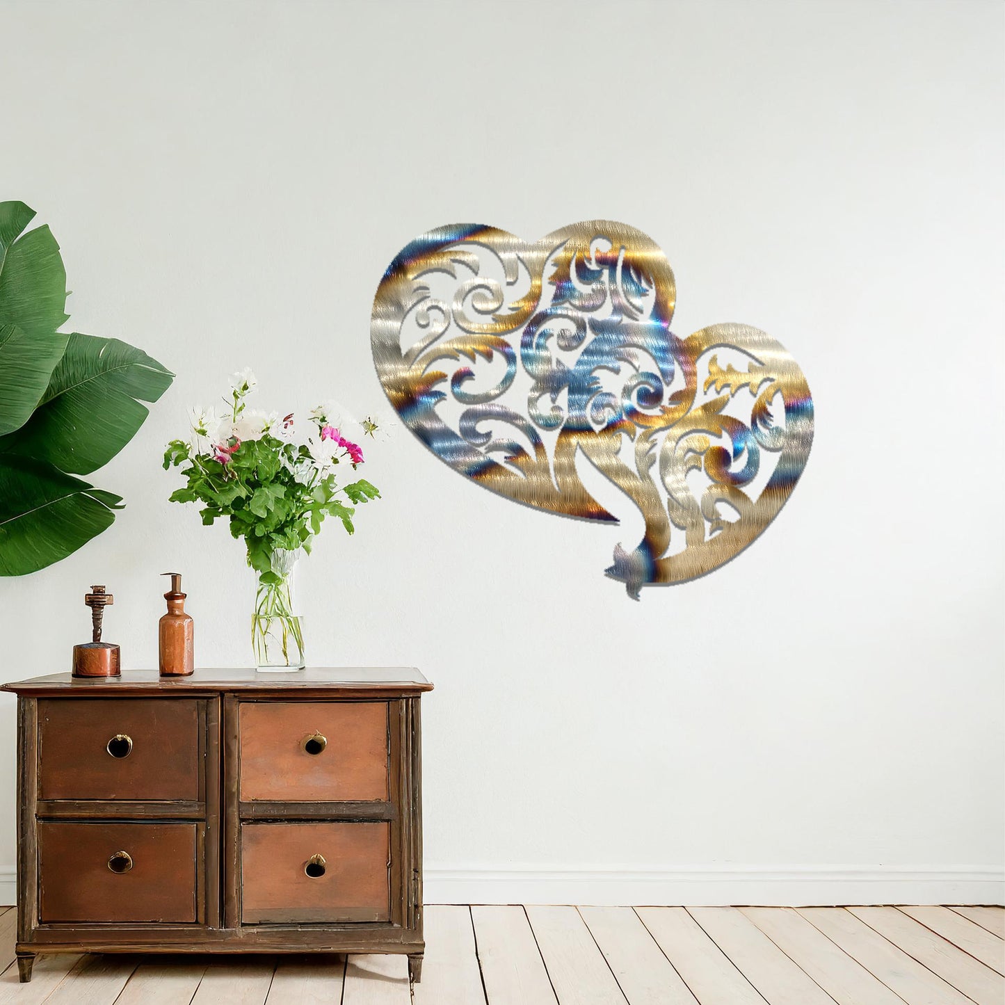 Metal Hearts Wall Art Hanging Modern Home Decoration Bedroom Wall Art Decor