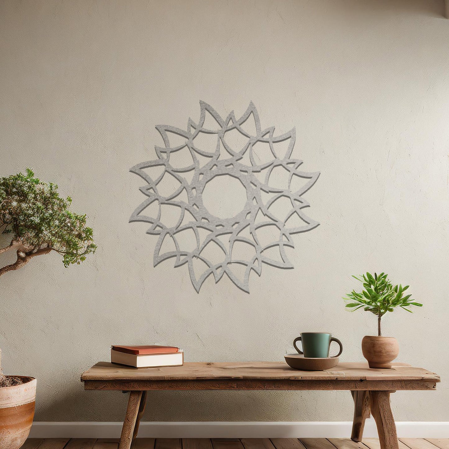 Metal Sunflower Wall Art Design Mandala Pano Steel Home Room Decoration