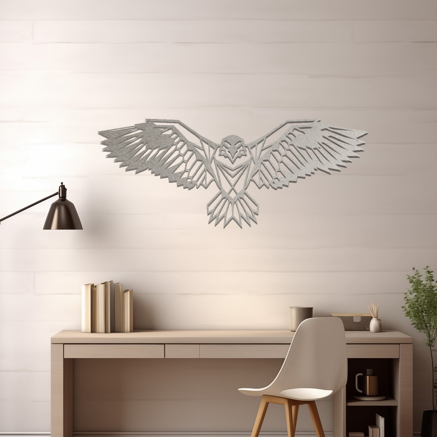 Metal Wall Decor Geometric Eagle Large Home Room Wall Art Mens Cave Gift