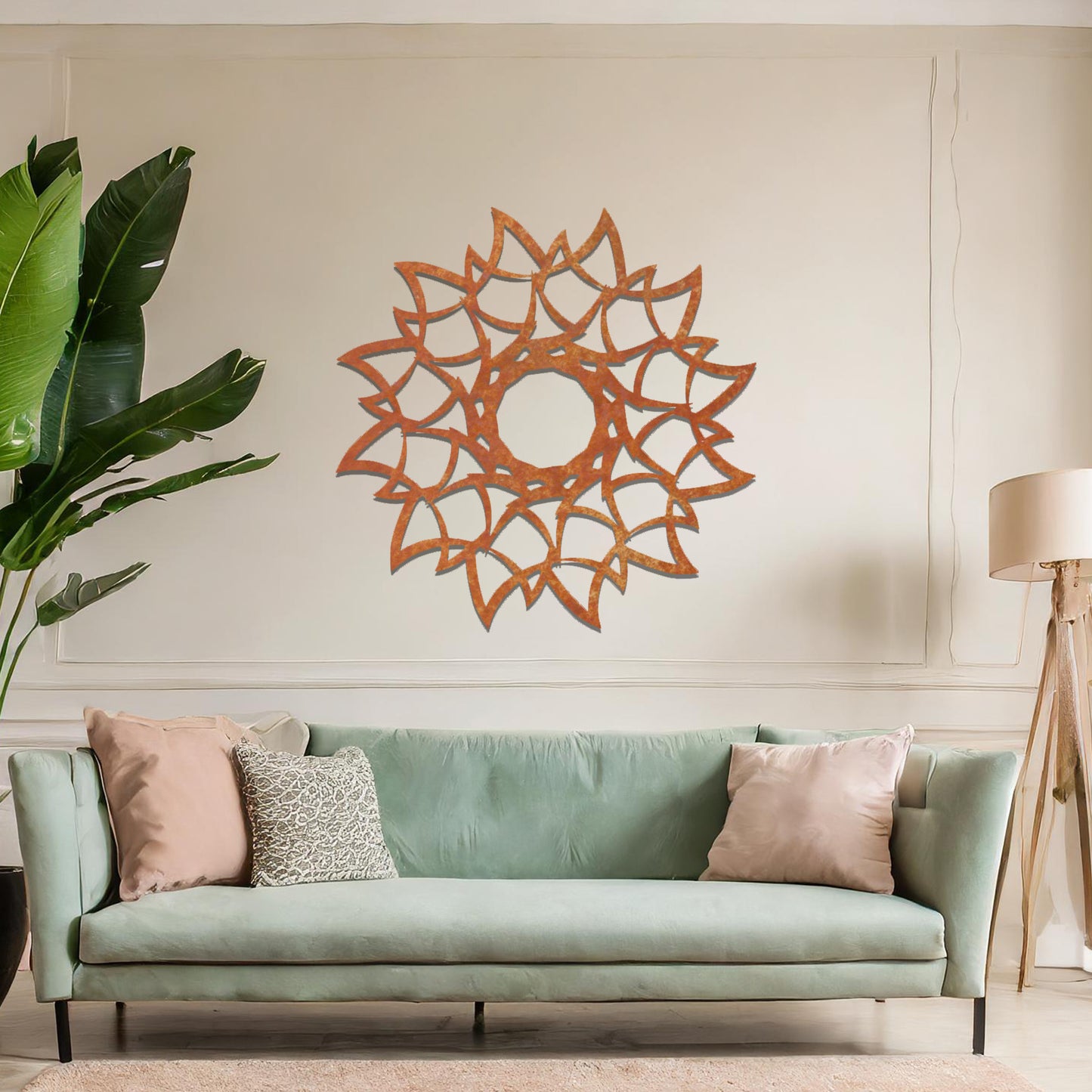 Metal Sunflower Wall Art Design Mandala Pano Steel Home Room Decoration