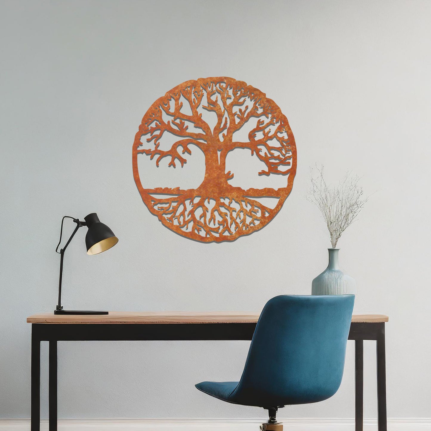 Metal Tree Wall Art Circular Modern Home Decoration Living Room Wall Art