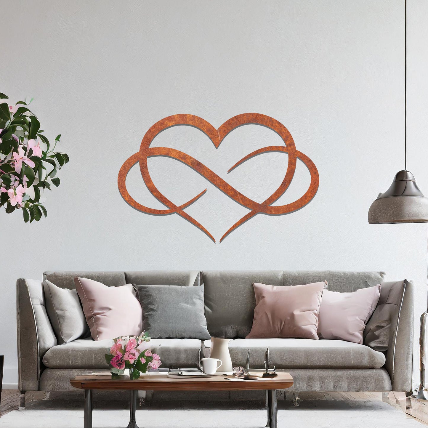 Amazing Infinity Heart Love Metal Wall Art, Interior Design Home Decor