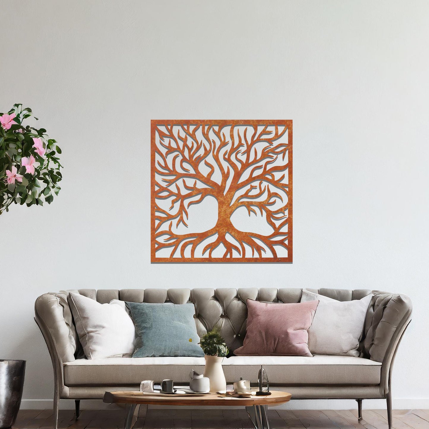 Timeless Tree of Life Metal Hanging Wall Art: Roots of Life Branches Home Decor